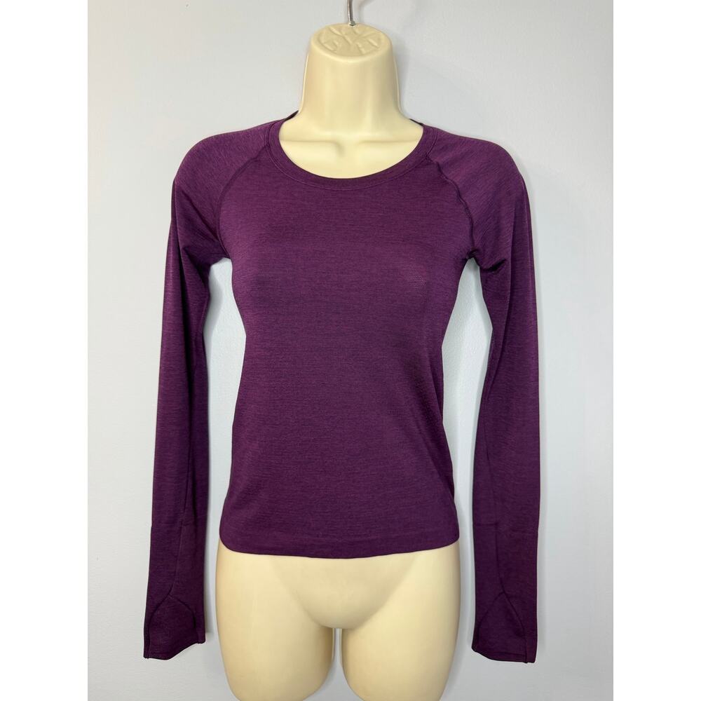 Lululemon Swiftly Tech Long-Sleeve Shirt 2.0 Race Length Dramatic Magenta Sz 2 - Picture 13 of 13